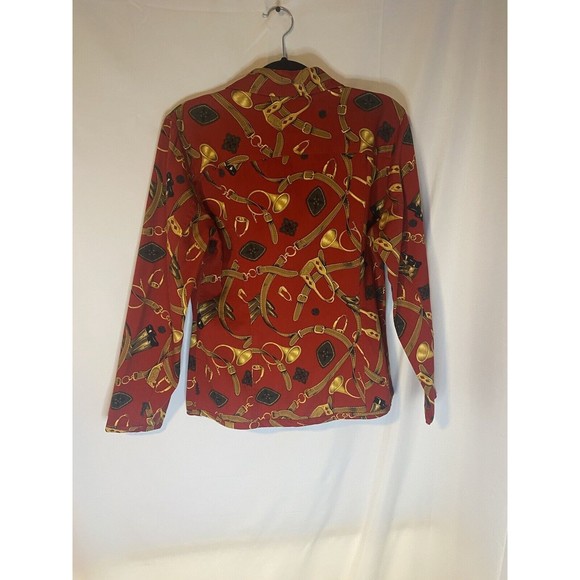 Vintage Breeches Horse Bit Bridle Equestrian Themed Jacket Size S - Picture 2 of 3